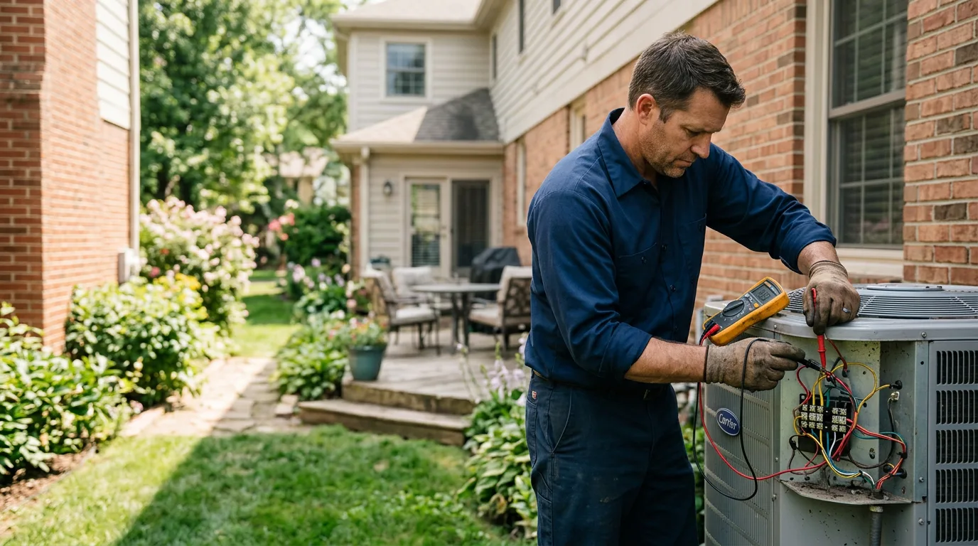 HVAC technician working near Lake Elsinore, CA